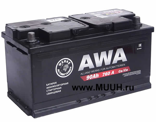 Аккумулятор AWA 90Ач 760А Ca/Ca