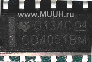 CD4051BM Переключатель мультиплексор аналоговый 8-каналов =КФ1561КП2 